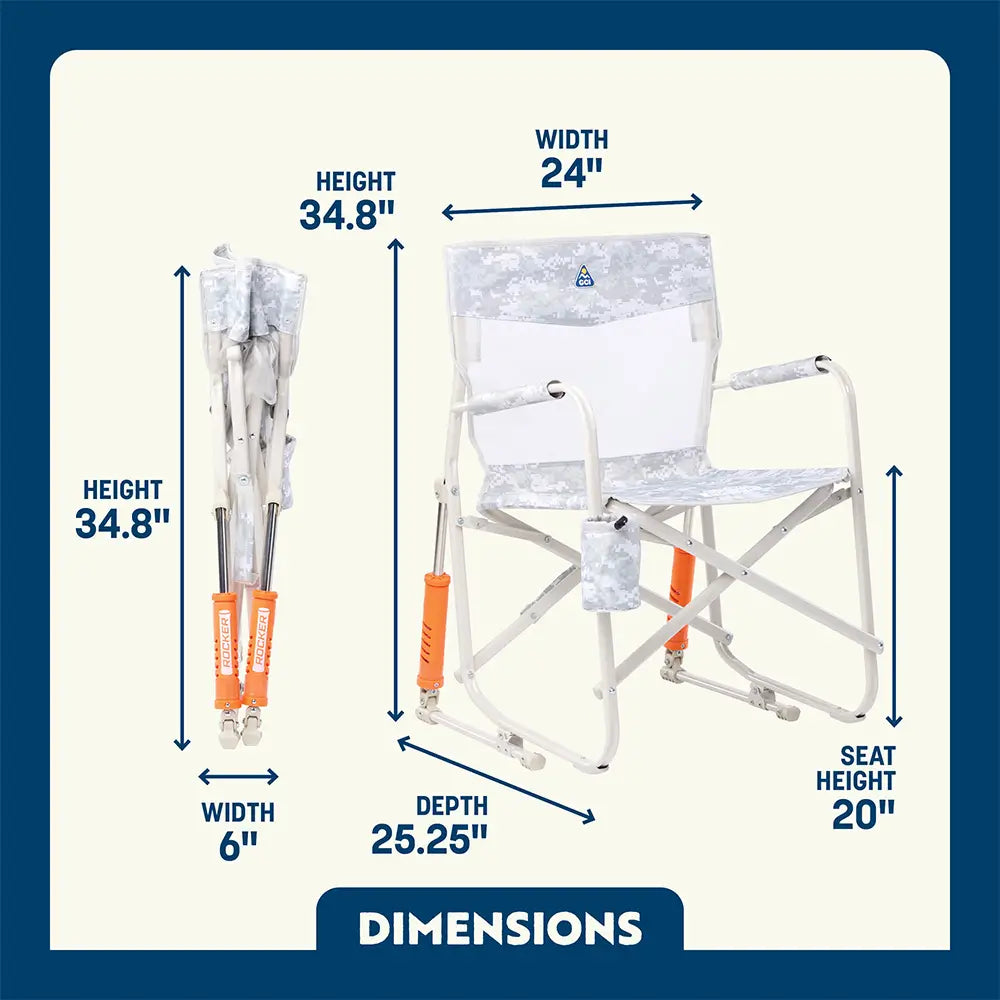Luxury Camp Freestyle Rocker Elite - Choice 460 - Patented Spring-Action Rocking Chair for Camping Detail