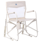 Luxury Camp Freestyle Rocker Elite - Choice 460 - Patented Spring-Action Rocking Chair for Camping - Soft Neutral