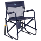 Luxury Camp Freestyle Rocker Elite - Choice 460 - Patented Spring-Action Rocking Chair for Camping - Rich Blue
