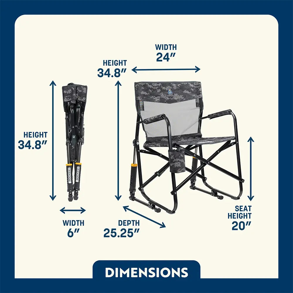 Luxury Camp Freestyle Rocker Elite - Choice 460 - Patented Spring-Action Rocking Chair for Camping Detail