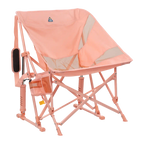 Luxury Camp Pod Rocker Elite - Choice 832 - Freestyle Rocker Portable Outdoor Folding Chair - Soft Pink