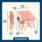 Luxury Camp Pod Rocker Elite - Choice 832 - Freestyle Rocker Portable Outdoor Folding Chair Detail