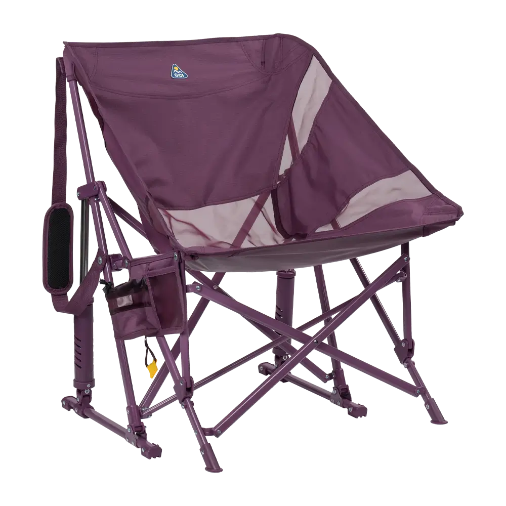 Luxury Camp Pod Rocker Elite - Choice 832 - Freestyle Rocker Portable Outdoor Folding Chair - Pastel Amethyst