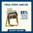Premium All-Weather Adjustable Rocker - Choice 573 - Heavy-Duty Kickback Rocker with Beverage Holder Detail