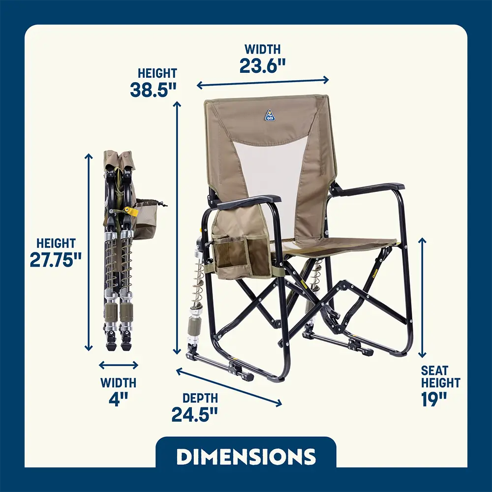 Premium All-Weather Adjustable Rocker - Choice 573 - Heavy-Duty Kickback Rocker with Beverage Holder Detail
