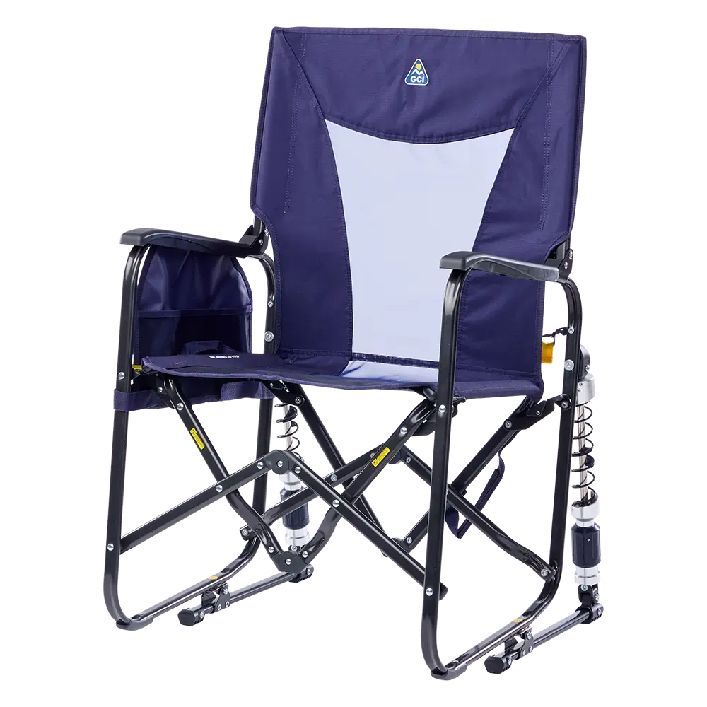 Premium All-Weather Adjustable Rocker - Choice 573 - Heavy-Duty Kickback Rocker with Beverage Holder Detail