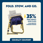 Premium All-Weather Adjustable Rocker - Choice 573 - Heavy-Duty Kickback Rocker with Beverage Holder Detail