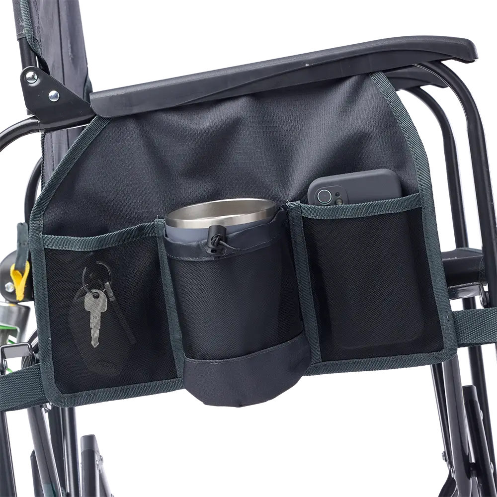 Premium All-Weather Adjustable Rocker - Choice 573 - Heavy-Duty Kickback Rocker with Beverage Holder Detail