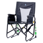 Premium All-Weather Adjustable Rocker - Choice 573 - Heavy-Duty Kickback Rocker with Beverage Holder Detail