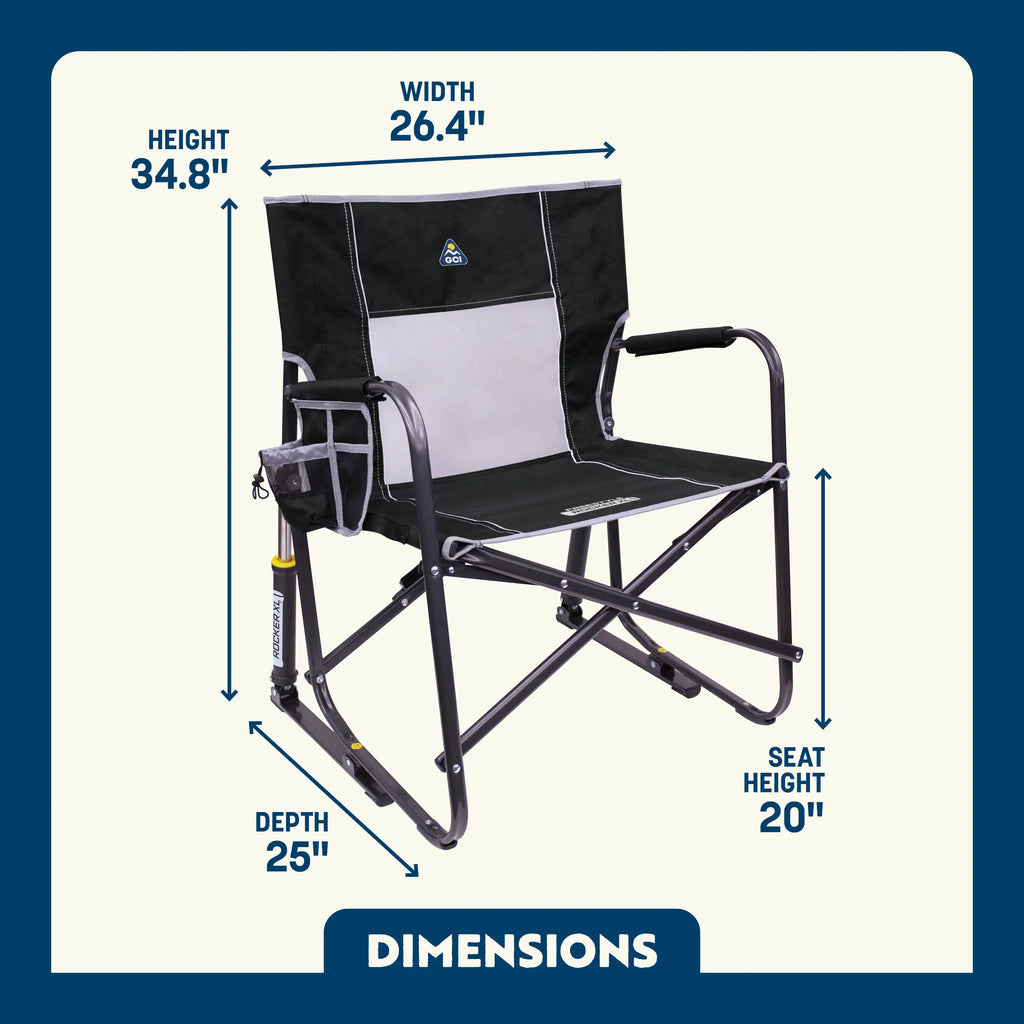 Patented Spring-Action Freestyle Rocker XL - Choice 552 - Freestyle Rocker Portable Outdoor Folding Chair Detail
