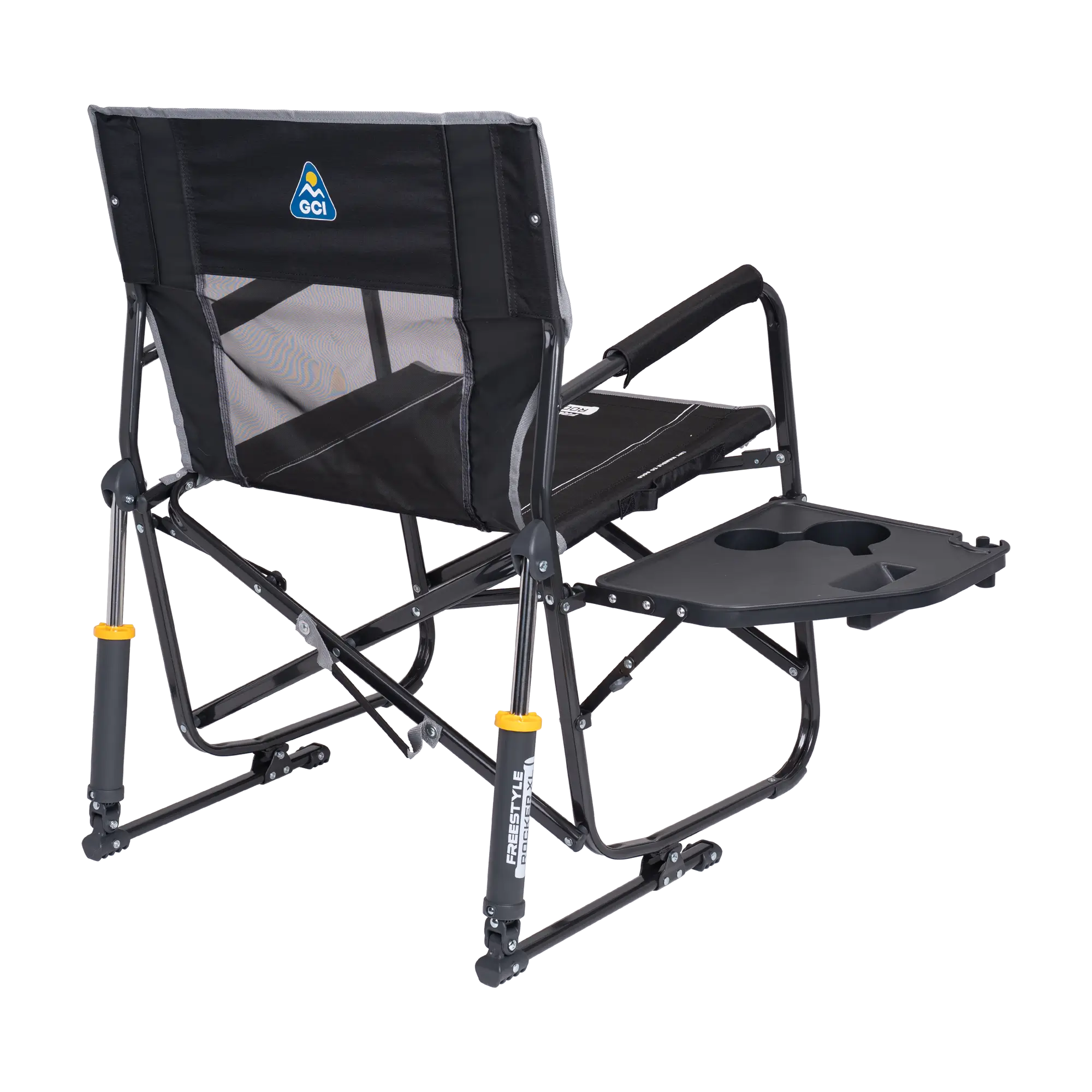 Patented Spring-Action Freestyle Rocker XL with Side Table - Choice 836 - Patented Spring-Action Rocking Chair for Camping Detail
