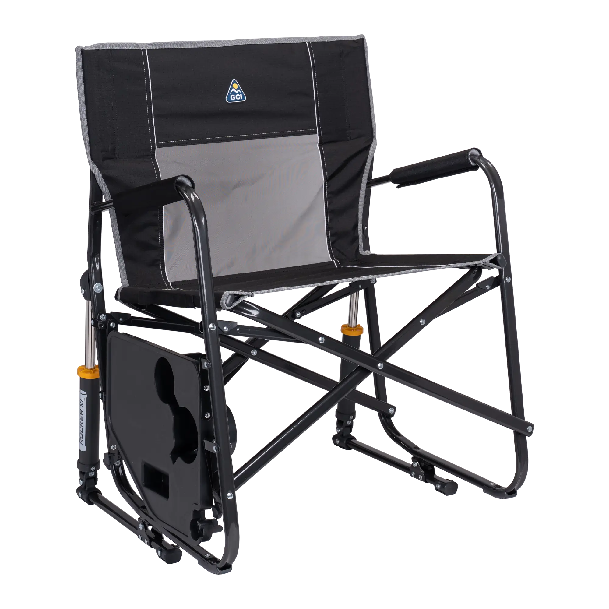 Patented Spring-Action Freestyle Rocker XL with Side Table - Choice 836 - Patented Spring-Action Rocking Chair for Camping Detail