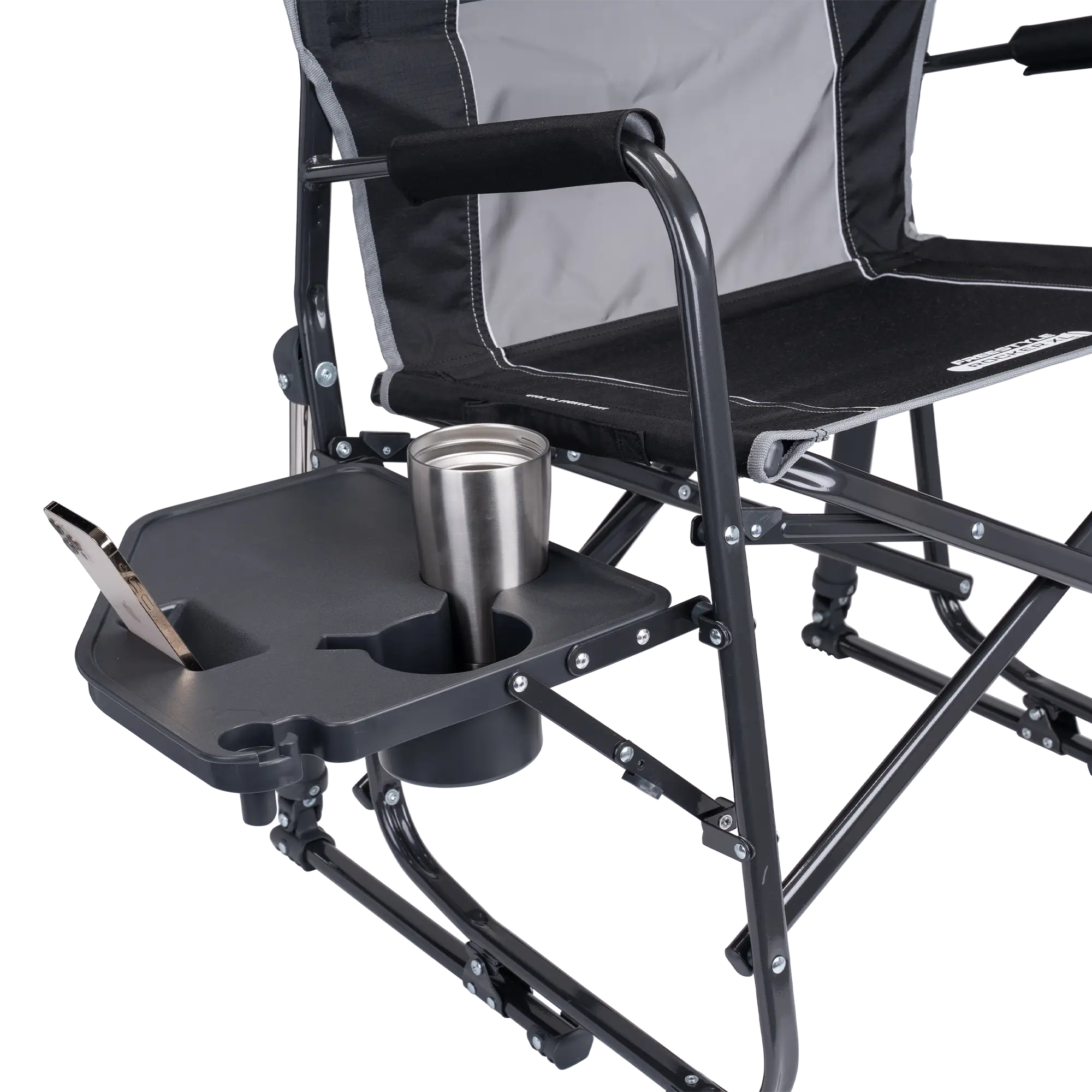 Patented Spring-Action Freestyle Rocker XL with Side Table - Choice 836 - Patented Spring-Action Rocking Chair for Camping Detail