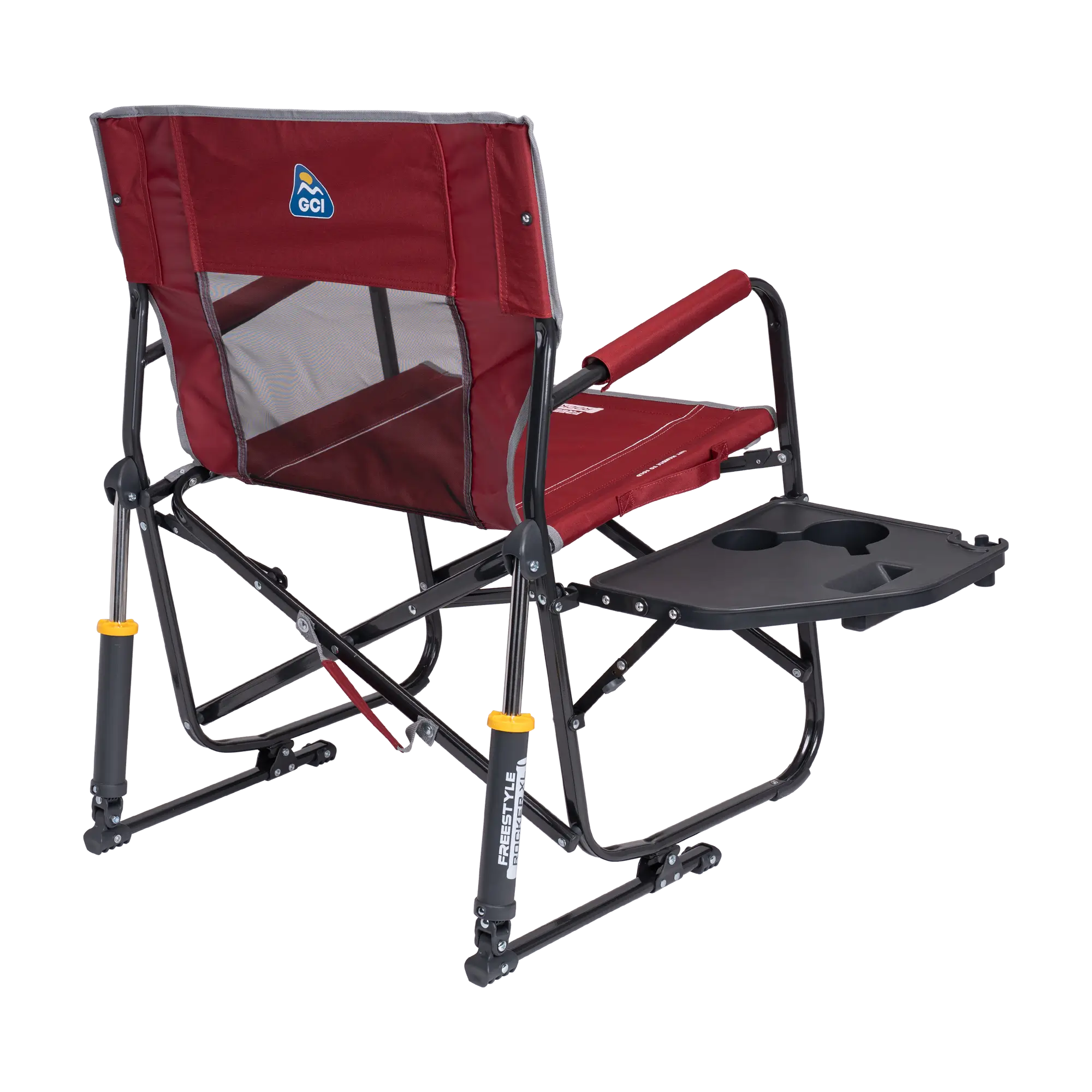 Patented Spring-Action Freestyle Rocker XL with Side Table - Choice 836 - Patented Spring-Action Rocking Chair for Camping Detail