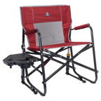 Patented Spring-Action Freestyle Rocker XL with Side Table - Choice 836 - Patented Spring-Action Rocking Chair for Camping - Cinnamon