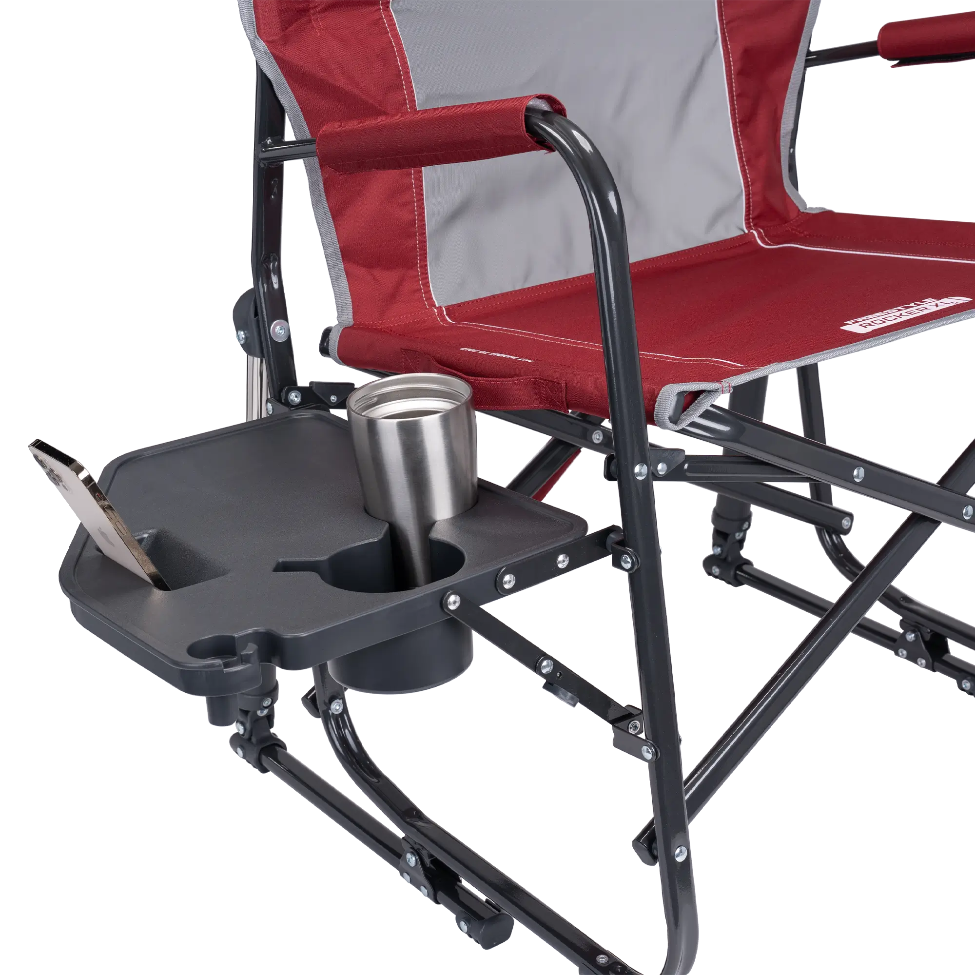 Patented Spring-Action Freestyle Rocker XL with Side Table - Choice 836 - Patented Spring-Action Rocking Chair for Camping Detail