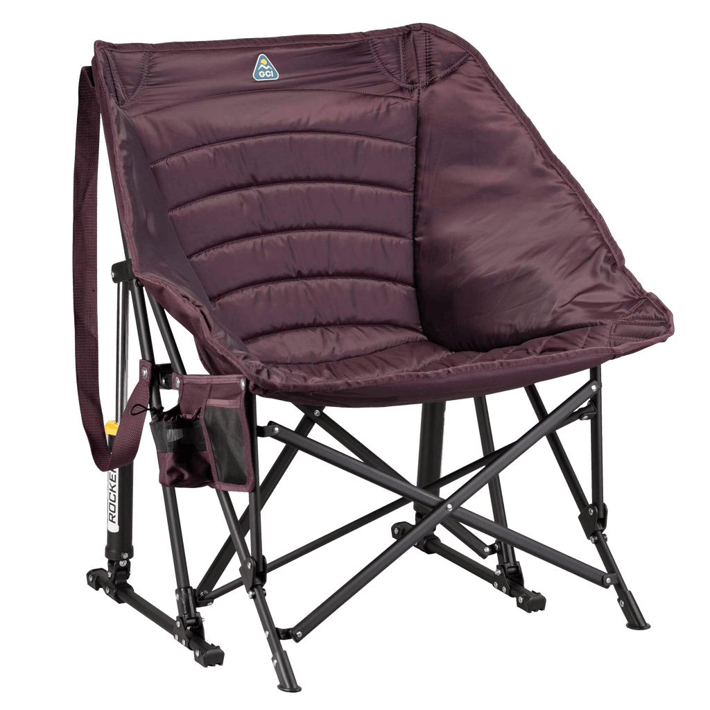 Smooth Motion Puff Rocker - Choice 731 - Heavy-Duty Kickback Rocker with Beverage Holder - Amethyst