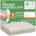 Modern Organic Cheese Cloths, GOTS Certified, Grade 100, 36x36Inch, Reusable for Daily Use