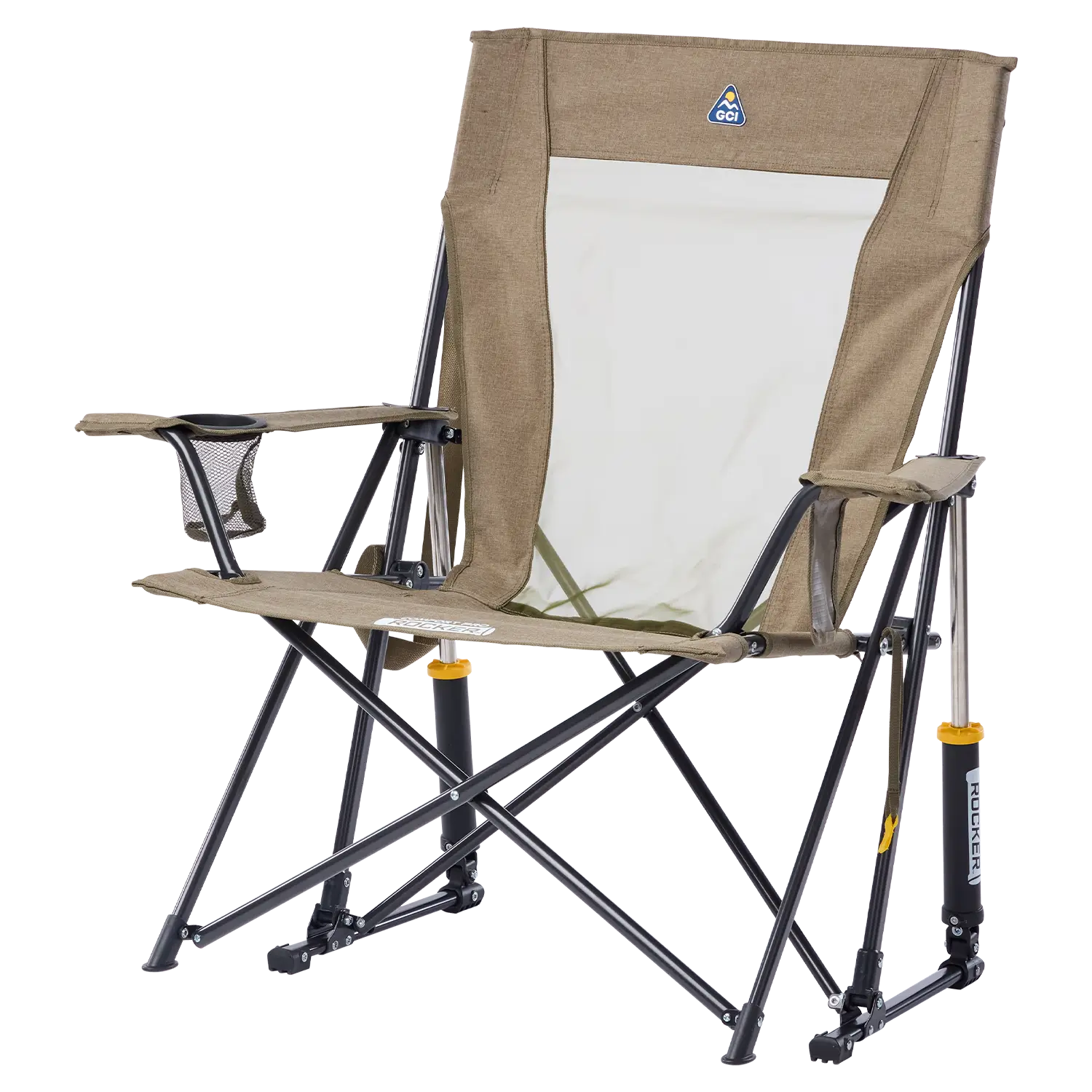 Smooth Motion Comfort Pro Rocker XL - Choice 107 - Heavy-Duty Kickback Rocker with Beverage Holder Detail