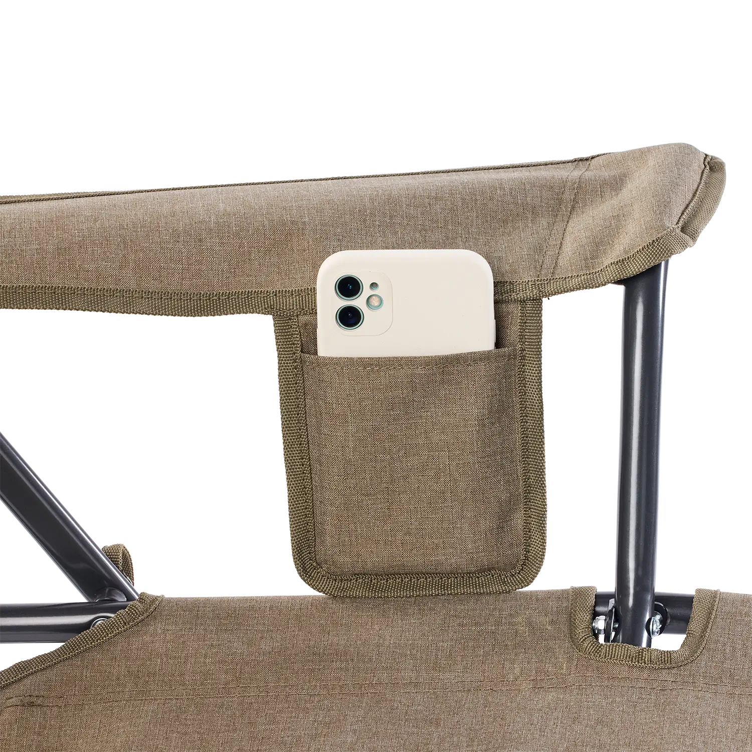 Smooth Motion Comfort Pro Rocker XL - Choice 107 - Heavy-Duty Kickback Rocker with Beverage Holder Detail