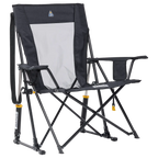 Smooth Motion Comfort Pro Rocker XL - Choice 107 - Heavy-Duty Kickback Rocker with Beverage Holder - Heathered Charcoal