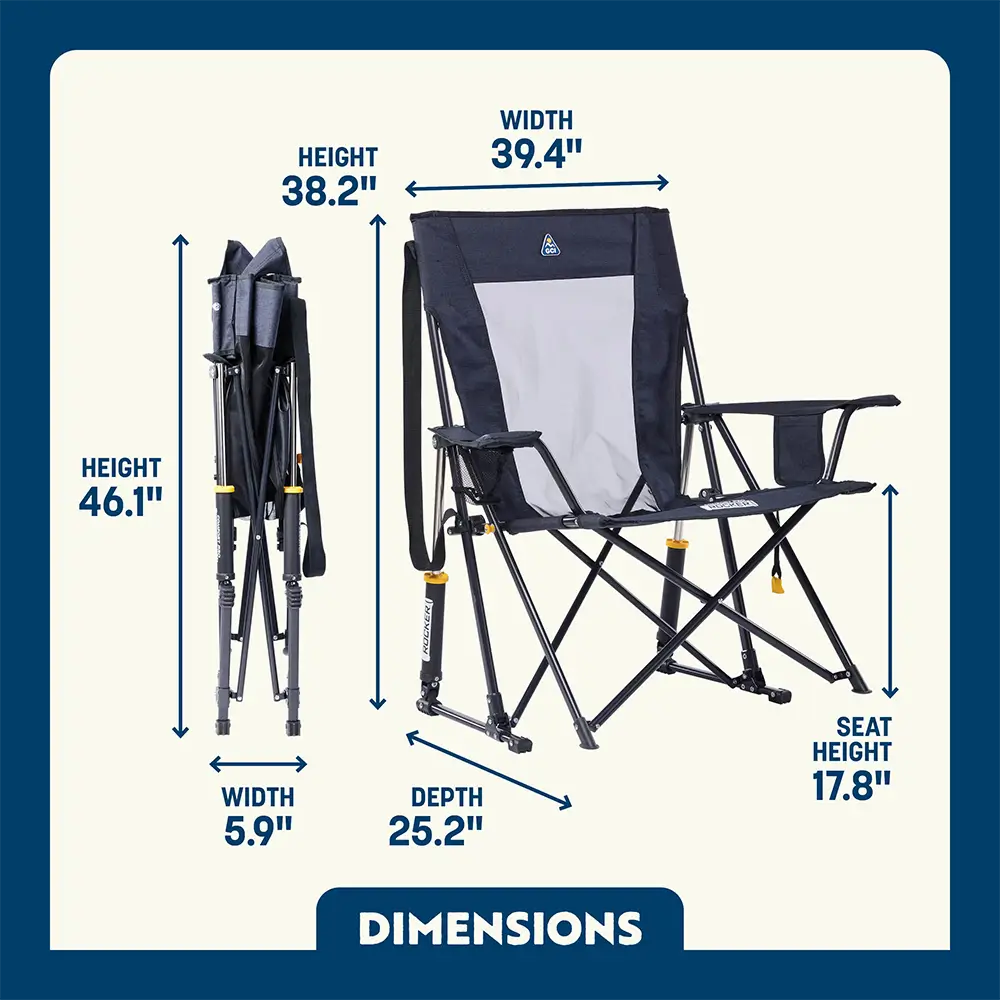 Smooth Motion Comfort Pro Rocker XL - Choice 107 - Heavy-Duty Kickback Rocker with Beverage Holder Detail