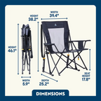 Smooth Motion Comfort Pro Rocker XL - Choice 107 - Heavy-Duty Kickback Rocker with Beverage Holder Detail