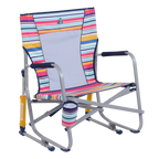 Premium All-Weather Beach Rocker - Choice 712 - Patented Spring-Action Rocking Chair for Camping - Multi Stripe