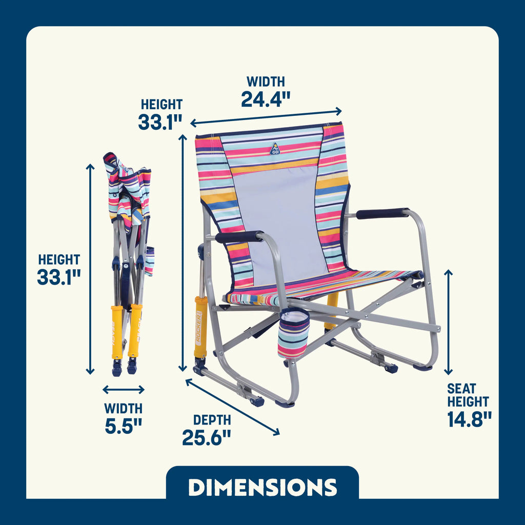 Premium All-Weather Beach Rocker - Choice 712 - Patented Spring-Action Rocking Chair for Camping Detail