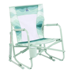 Premium All-Weather Beach Rocker - Choice 712 - Patented Spring-Action Rocking Chair for Camping - Green Beach Wave