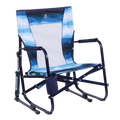 Premium All-Weather Beach Rocker - Choice 712 - Patented Spring-Action Rocking Chair for Camping - Blue Beach Wave