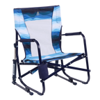 Premium All-Weather Beach Rocker - Choice 712 - Patented Spring-Action Rocking Chair for Camping - Blue Beach Wave