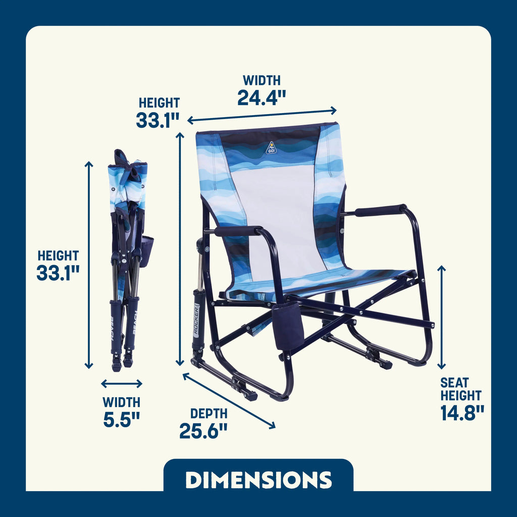 Premium All-Weather Beach Rocker - Choice 712 - Patented Spring-Action Rocking Chair for Camping Detail
