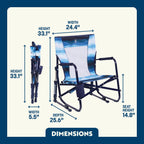 Premium All-Weather Beach Rocker - Choice 712 - Patented Spring-Action Rocking Chair for Camping Detail