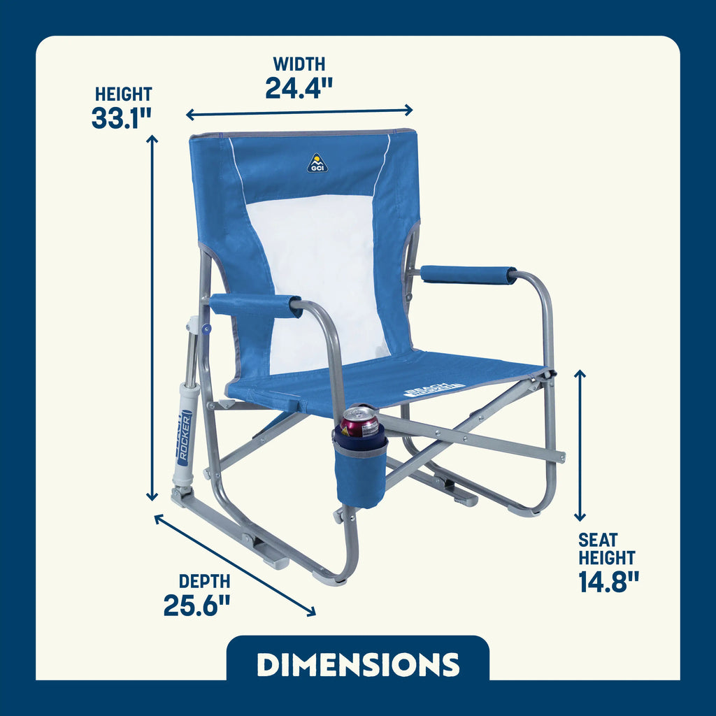 Premium All-Weather Beach Rocker - Choice 712 - Patented Spring-Action Rocking Chair for Camping Detail