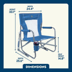 Smooth Motion Beach Rocker Bundle - Choice 773 - Freestyle Rocker Portable Outdoor Folding Chair Detail