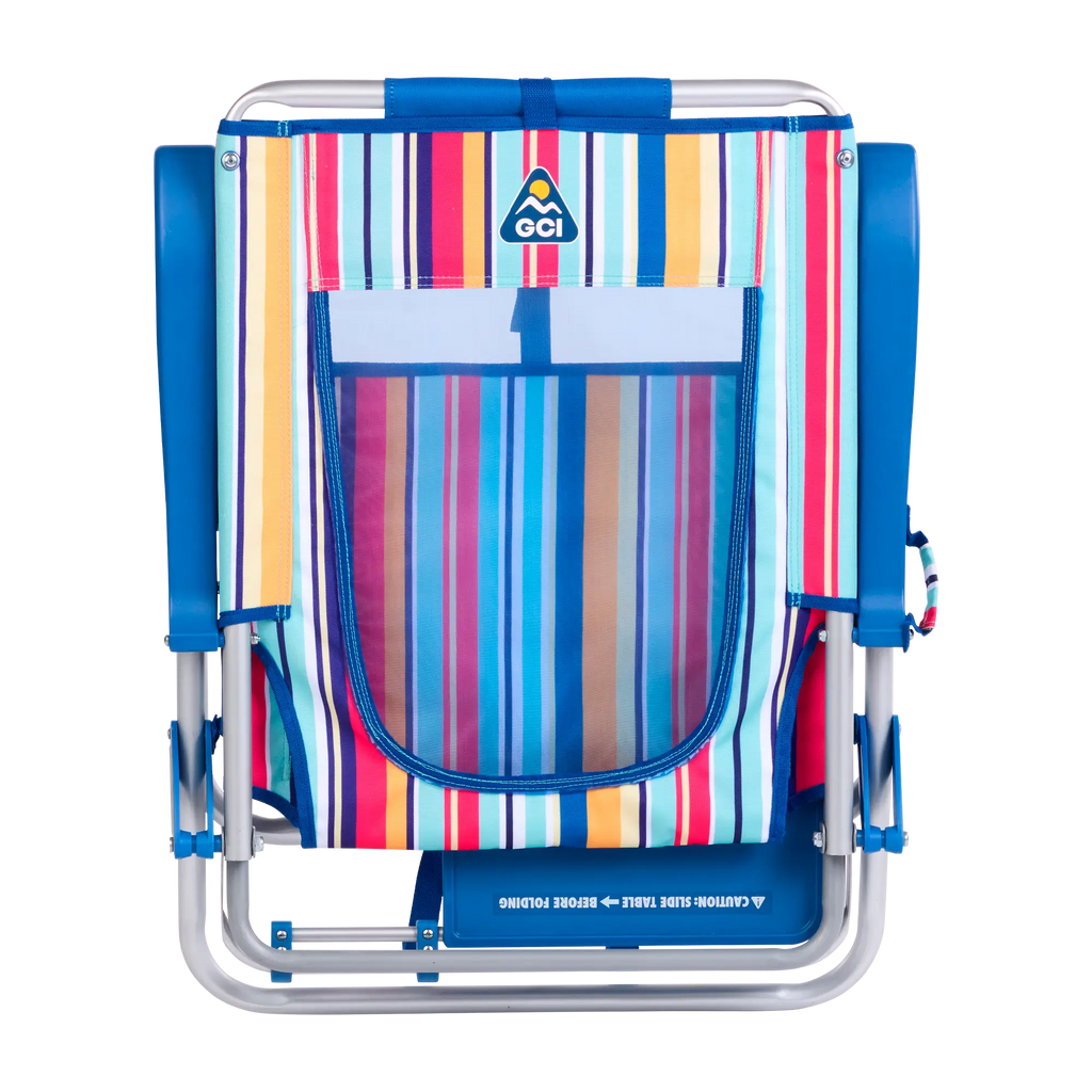 Backpack Travel Big Surf with Slide Table - Choice 334 - Portable Heavy-Duty Low Boy Chair for Ocean Side Detail