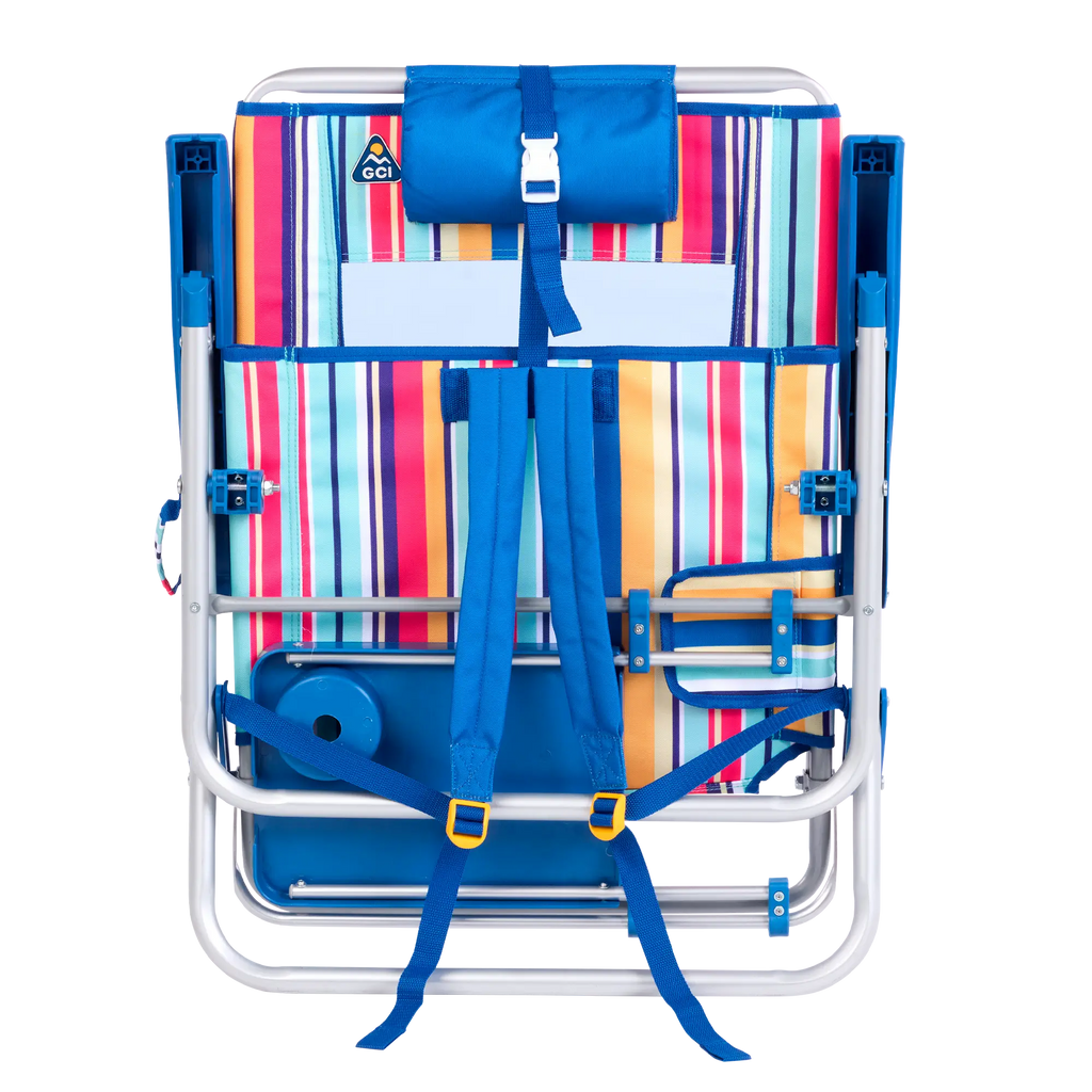 Backpack Travel Big Surf with Slide Table - Choice 334 - Portable Heavy-Duty Low Boy Chair for Ocean Side Detail