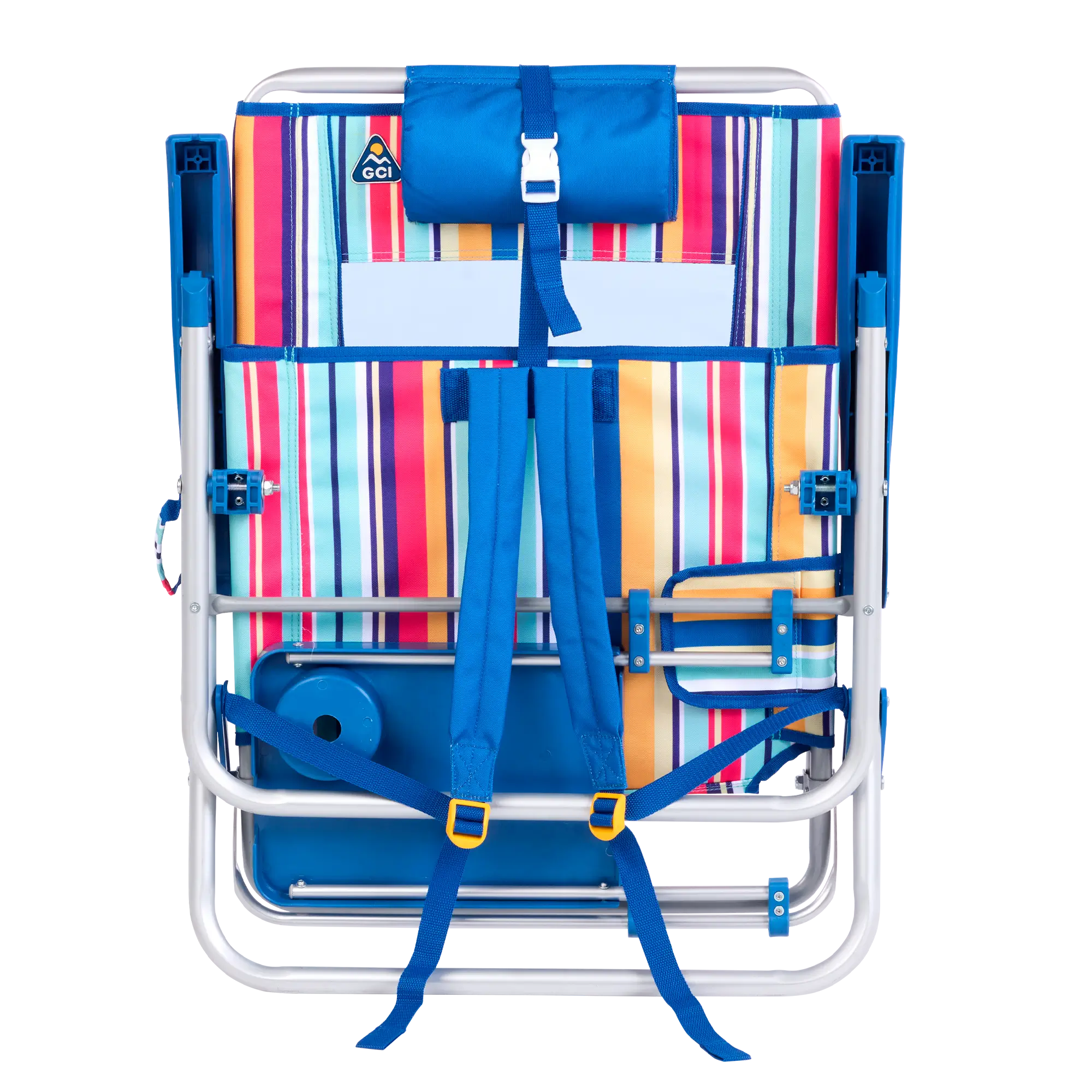 Backpack Travel Big Surf with Slide Table - Choice 334 - Portable Heavy-Duty Low Boy Chair for Ocean Side Detail