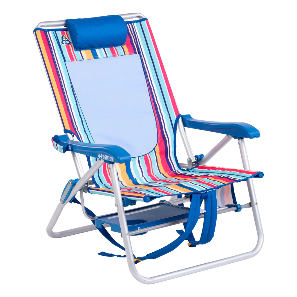 Backpack Travel Big Surf with Slide Table - Choice 334 - Portable Heavy-Duty Low Boy Chair for Ocean Side Detail