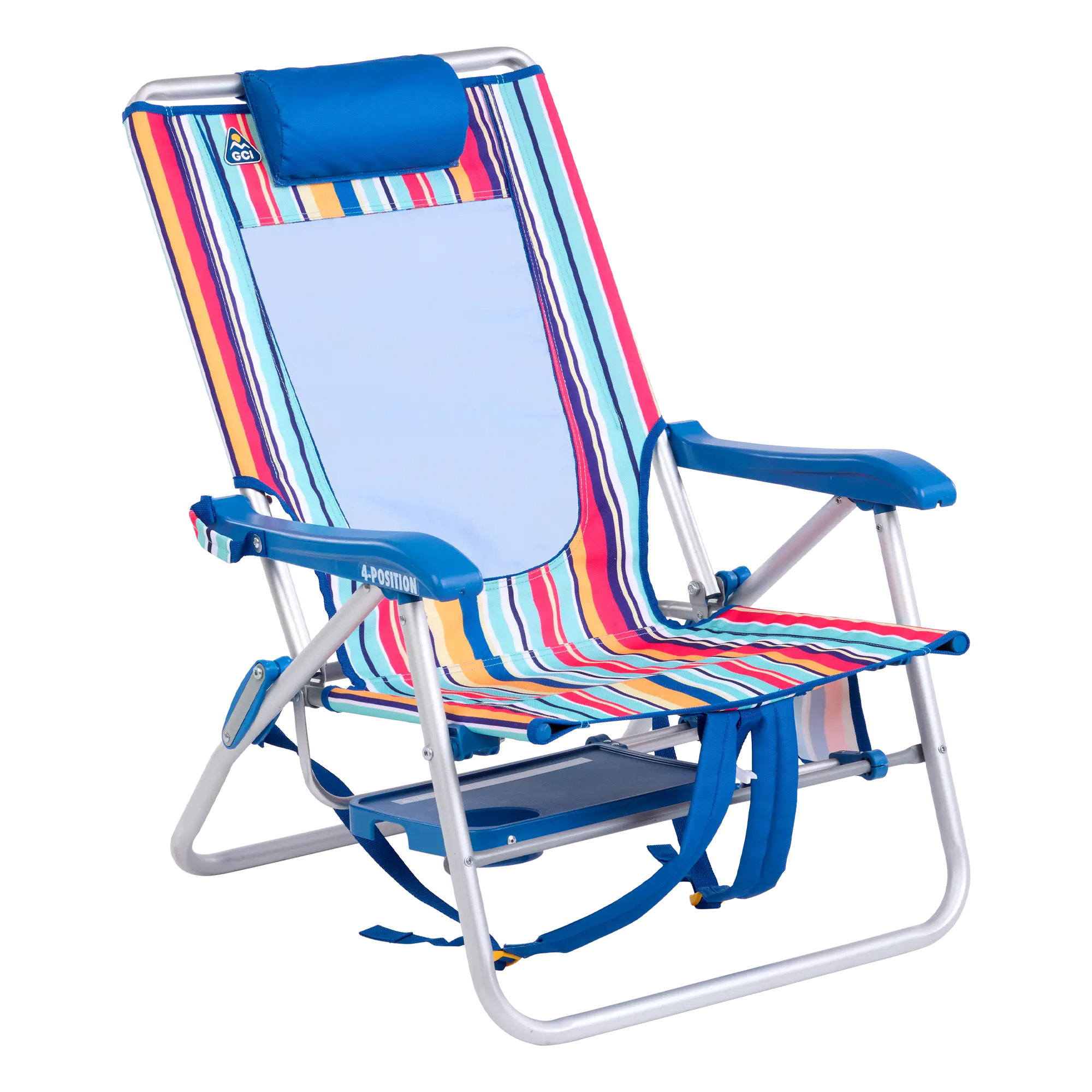 Backpack Travel Big Surf with Slide Table - Choice 334 - Portable Heavy-Duty Low Boy Chair for Ocean Side Detail