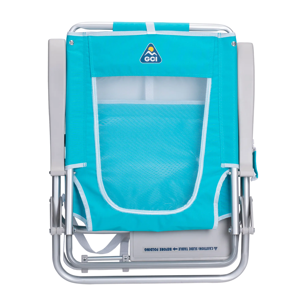 Backpack Travel Big Surf with Slide Table - Choice 334 - Portable Heavy-Duty Low Boy Chair for Ocean Side Detail