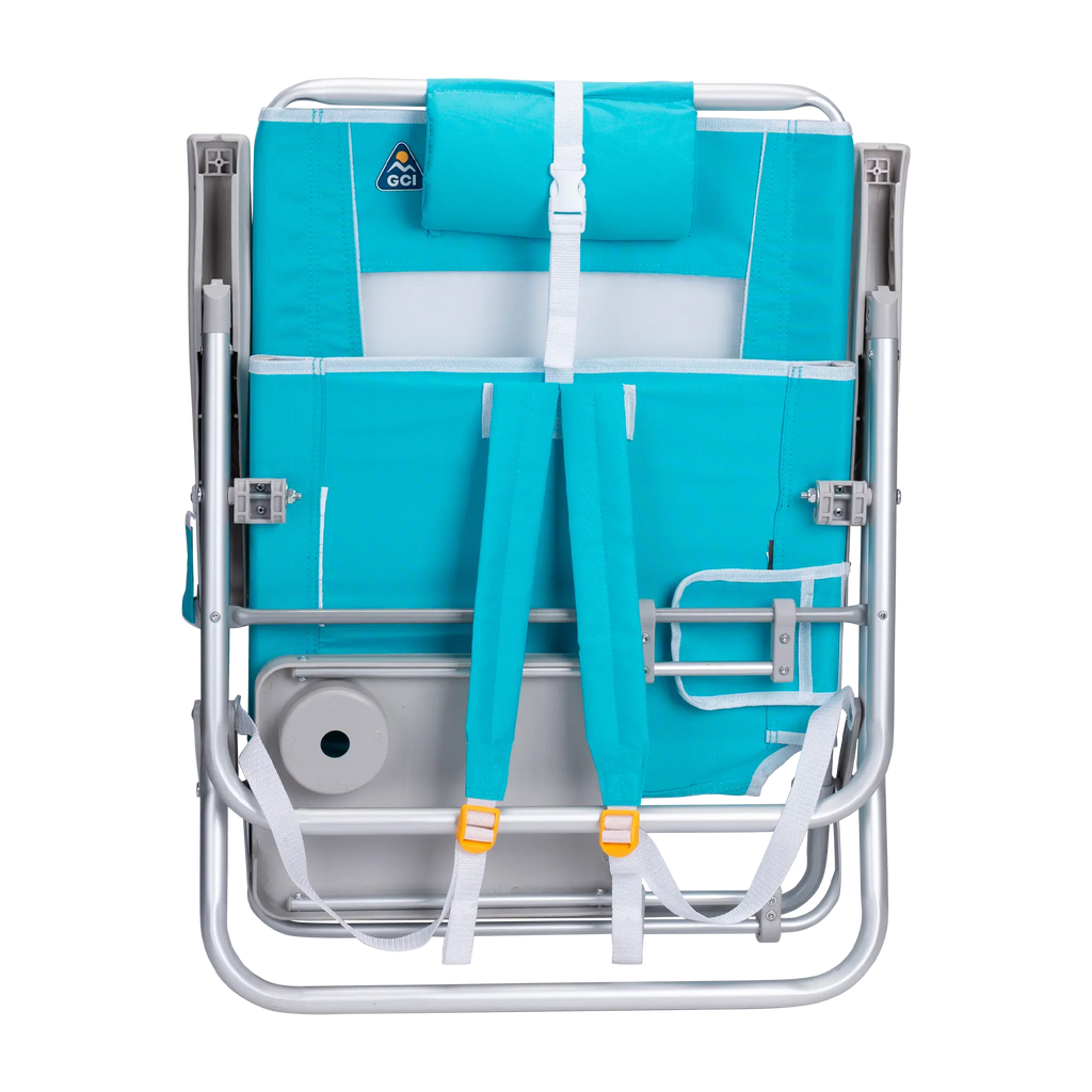 Backpack Travel Big Surf with Slide Table - Choice 334 - Portable Heavy-Duty Low Boy Chair for Ocean Side Detail