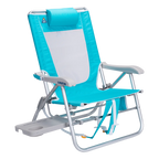 Backpack Travel Big Surf with Slide Table - Choice 334 - Portable Heavy-Duty Low Boy Chair for Ocean Side - Seafoam Green