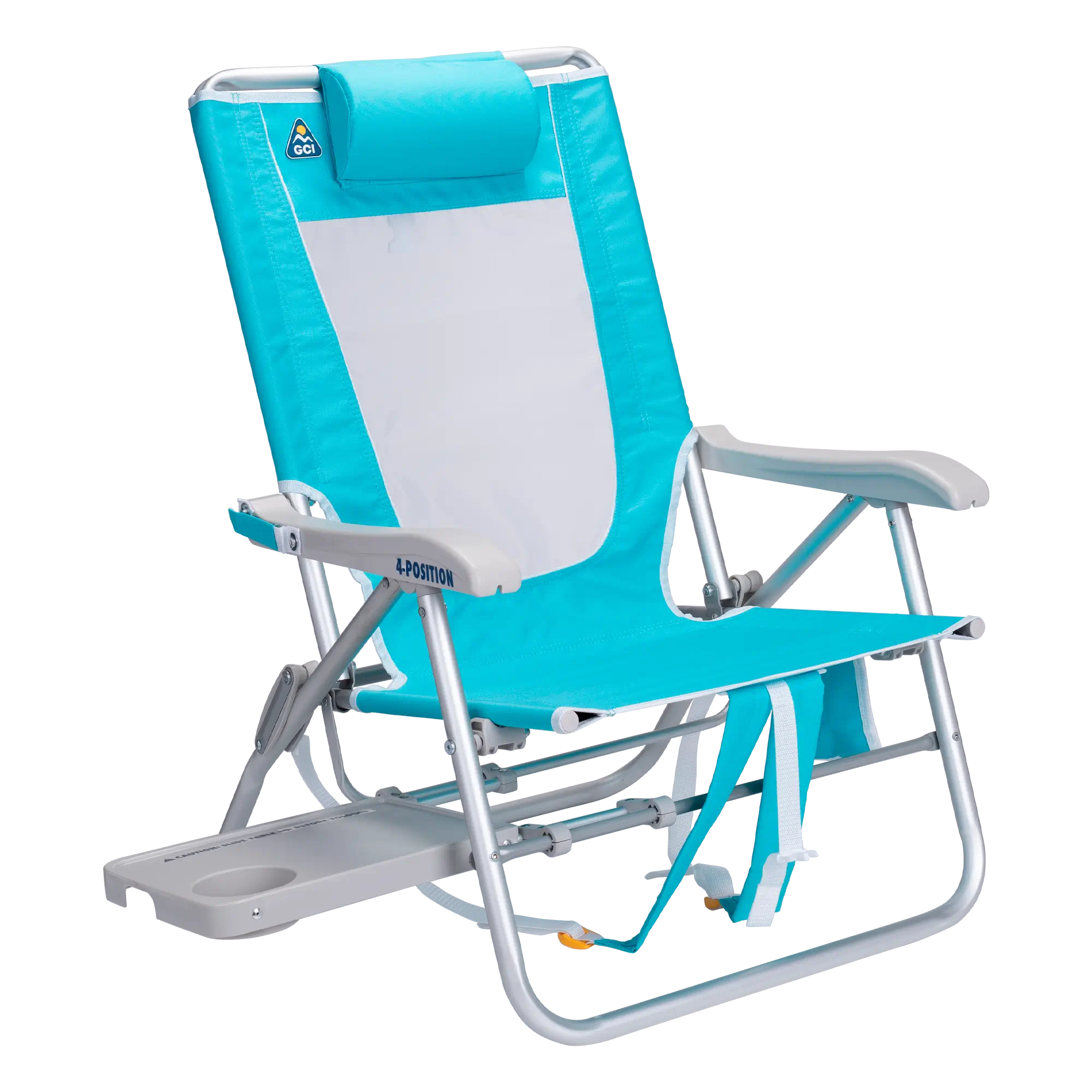 Backpack Travel Big Surf with Slide Table - Choice 334 - Portable Heavy-Duty Low Boy Chair for Ocean Side - Seafoam Green