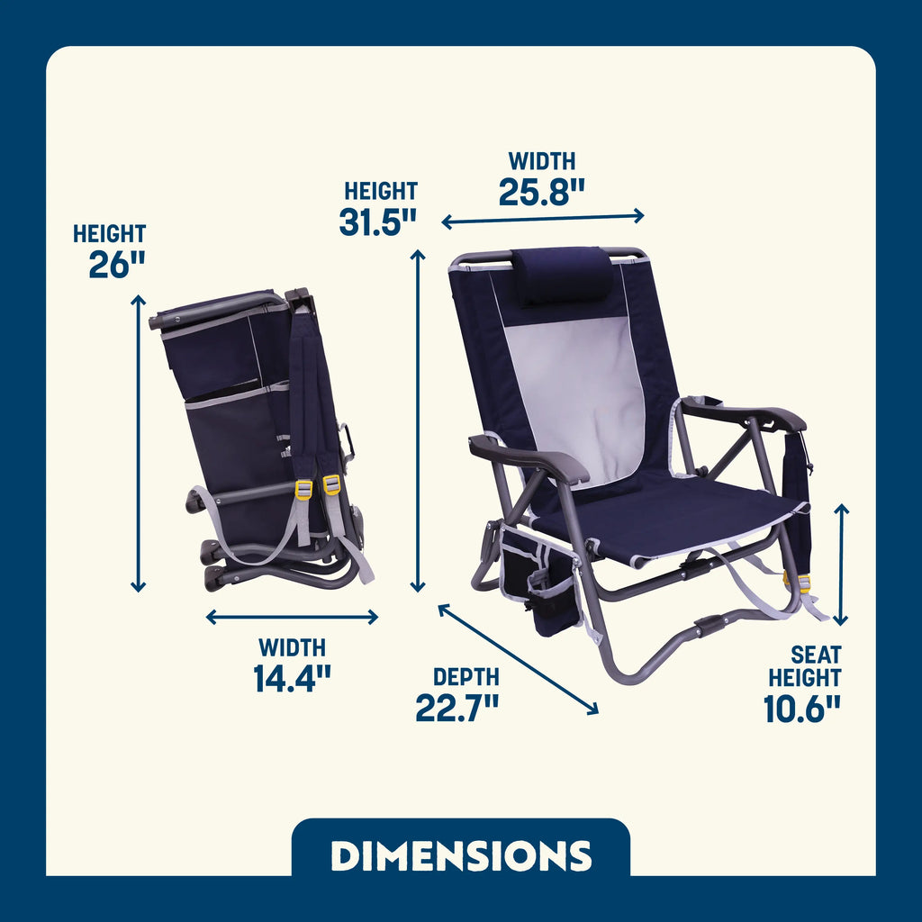 Lightweight Messenger Bi-Fold Slim Event Chair - Choice 334 - Ultra-Lightweight Telescoping PackSeat Travel Stool Detail