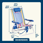 Rust-Resistant Aluminum Backpack Beach Chair - Choice 709 - Portable Heavy-Duty Low Boy Chair for Ocean Side Detail