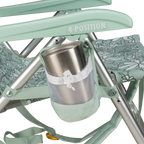 Rust-Resistant Aluminum Backpack Beach Chair - Choice 709 - Portable Heavy-Duty Low Boy Chair for Ocean Side Detail