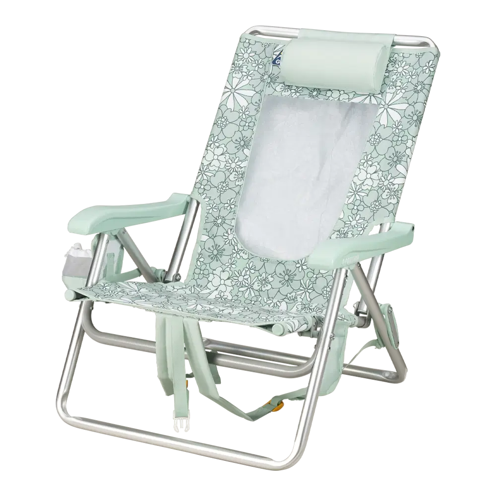Rust-Resistant Aluminum Backpack Beach Chair - Choice 709 - Portable Heavy-Duty Low Boy Chair for Ocean Side Detail