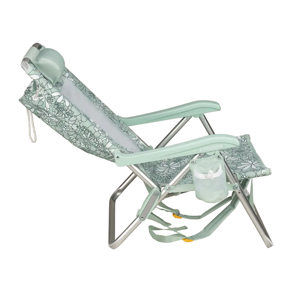 Rust-Resistant Aluminum Backpack Beach Chair - Choice 709 - Portable Heavy-Duty Low Boy Chair for Ocean Side Detail